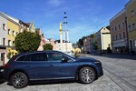 Mit dem Mercedes-Benz EQS 450+ SUV unterwegs auf der Deutschen Alpenstraße.