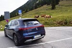 Mit dem Mercedes-Benz EQS 450+ SUV unterwegs auf der Deutschen Alpenstraße.